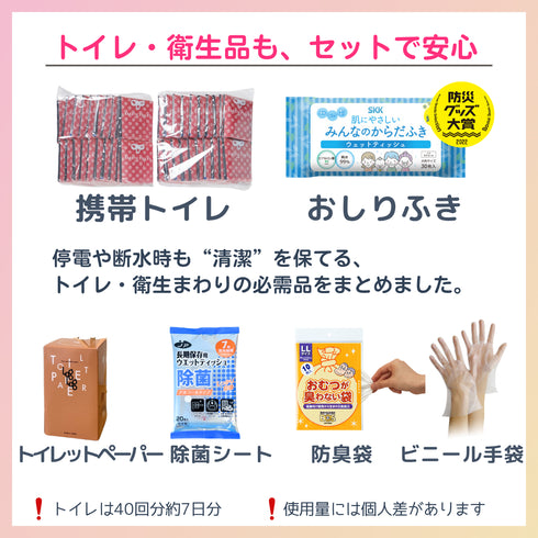 【ikkakeサニタリーセット】災害時の生理を乗り切る女性の防災セット