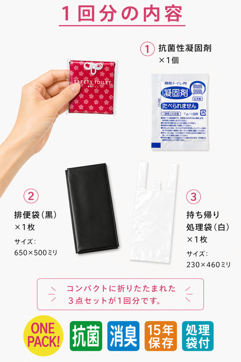 \期間限定 5/17まで/ 携帯トイレ10回分|個包装|1点から送料無料